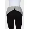 Gray wool peplum belt