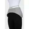 Gray wool peplum belt