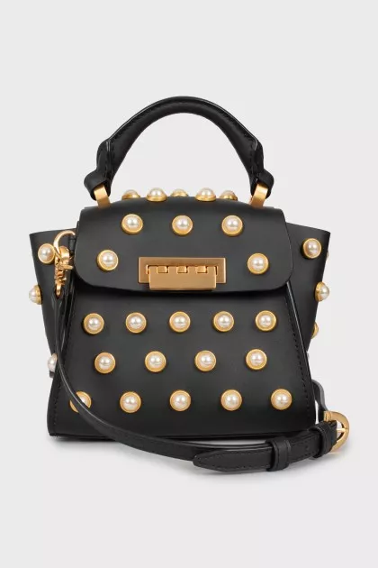 Mini bag decorated with pearls