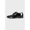 Men's patent leather lace-up shoes