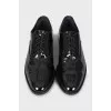 Men's patent leather lace-up shoes