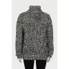 Black and white knitted sweat