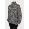 Black and white knitted sweat