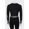 Black sweater with lace