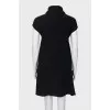Wool dress with high neck