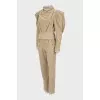Velor suit with trousers