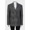 Double-breasted tweed jacket