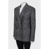 Double-breasted tweed jacket