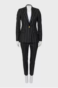 Striped wool suit
