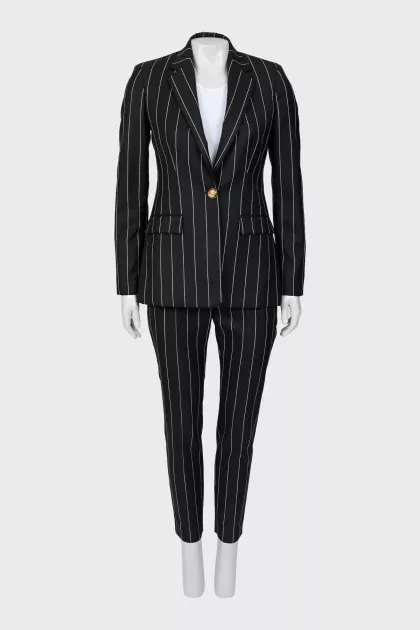 Striped wool suit