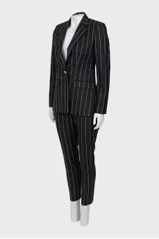Striped wool suit