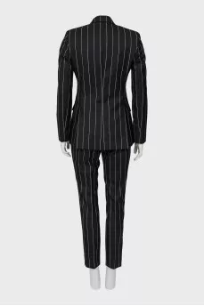 Striped wool suit