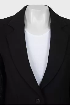 Black jacket with decorated sleeves