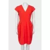 Red V-neck dress 