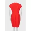 Red V-neck dress 