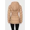 Beige jacket with a belt