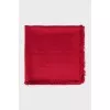 Red scarf with brand logo