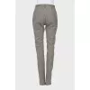 Gingham wool trousers