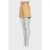 Eco-leather shorts