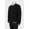 Men's leather bomber jacket
