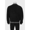 Men's leather bomber jacket