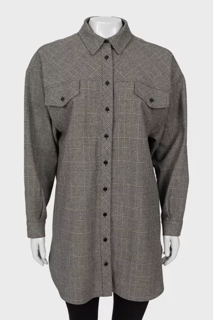 Straight-fit check shirt