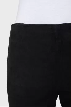 Suede black trousers