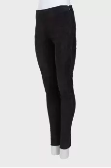 Suede black trousers
