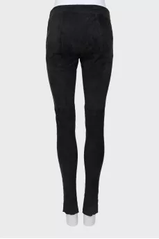 Suede black trousers