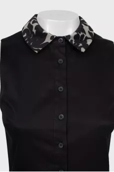 Black dress with a patterned hem