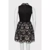 Black dress with a patterned hem