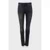 Black jeans with back embroidery