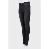 Black jeans with back embroidery