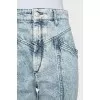 Skinny jeans with raised seams