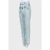 Skinny jeans with raised seams