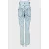 Skinny jeans with raised seams