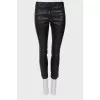 Tapered leather trousers
