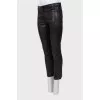 Tapered leather trousers
