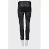 Tapered leather trousers