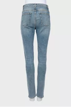 Blue high waist skinny jeans