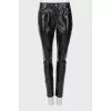 Black pants with silver hardware