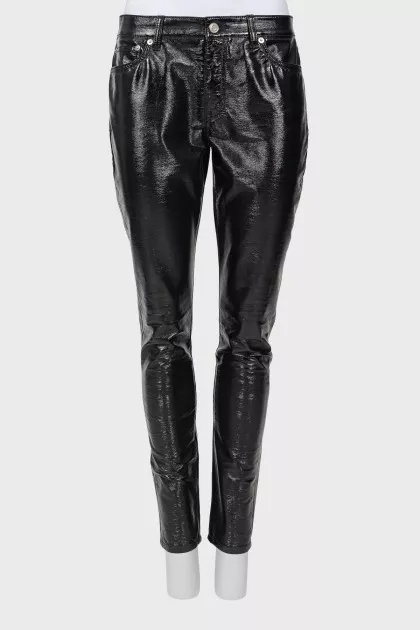 Black pants with silver hardware