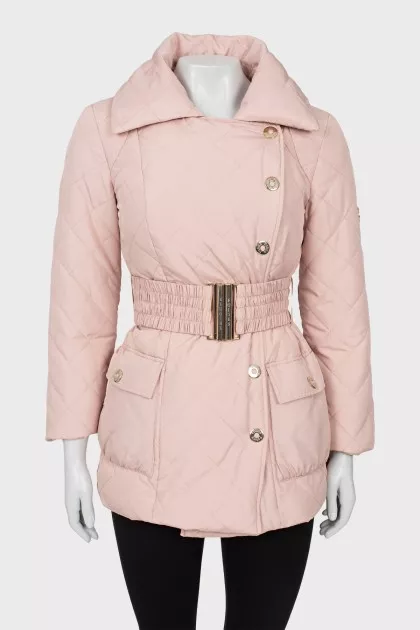 Slim fit quilted down jacket