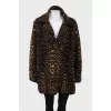 Straight fit cardigan in animal print