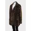 Straight fit cardigan in animal print