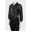 Slim fit leather jacket