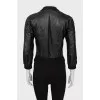 Slim fit leather jacket