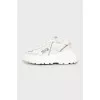 White leather sneakers