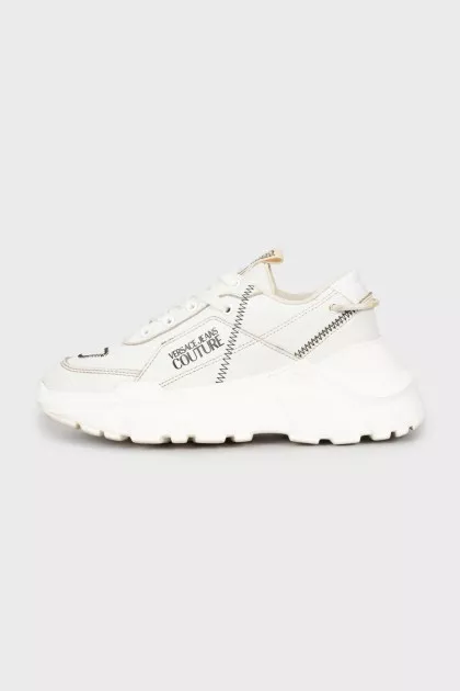 White leather sneakers