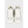 White leather sneakers